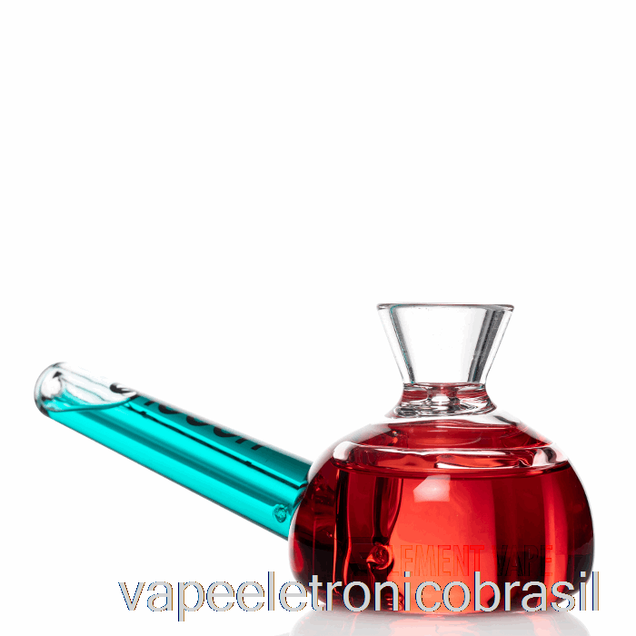 Vape Eletrônico Cheech Glass Dual Bun Congelável Tubo De Mão Vermelho / Azul